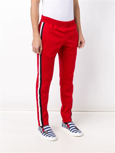 gucci red sweatpants|Gucci formal trousers.